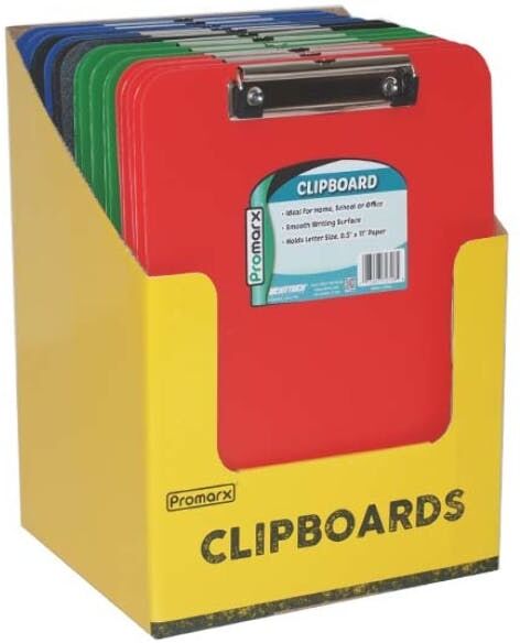 Clipboards - Low Profile Clip  Assorted Colors