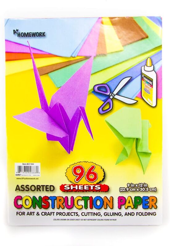 Construction Paper - 96 Sheets  9" x 12"