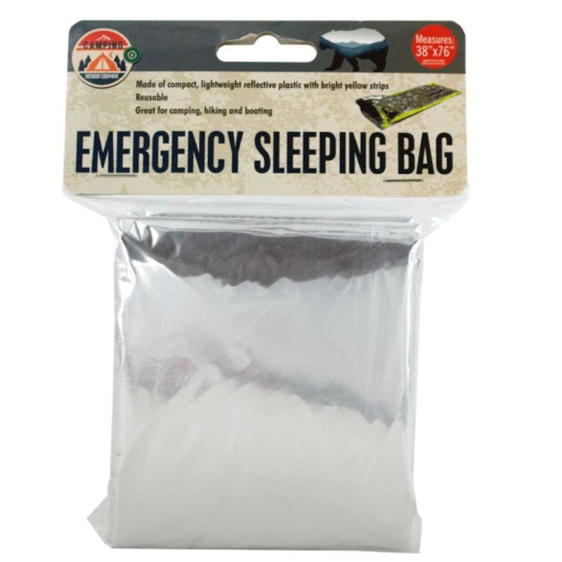 Emergency Sleeping Bag - Reflective  Plastic  Water Resistant