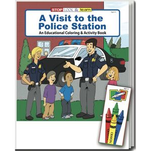 A Visit to the Police Station Coloring Book Sets - 4 Pack Crayon  Ages 3-11