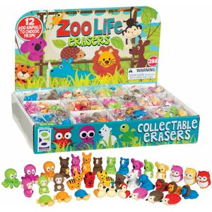 Erasers - 288 Count  Zoo Animals  Individual 3D  Display included