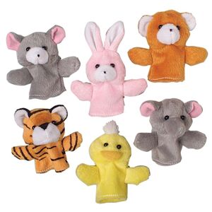 Finger Puppet Plush Toys - Assorted Animals  4"
