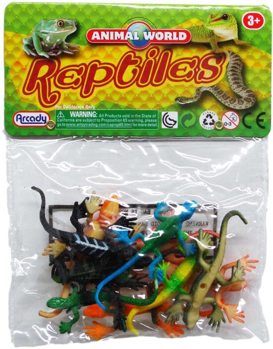 Toy Lizards - 10 Pack  Assorted  2.5"