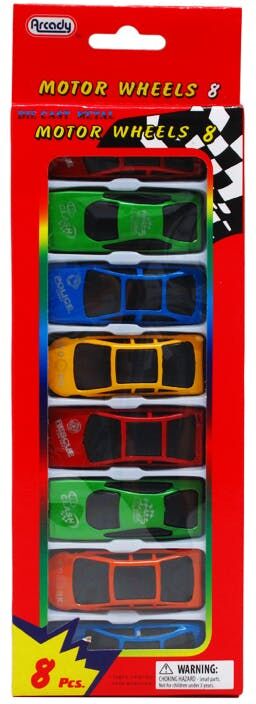 Diecast Metal Cars - 8 Pack  2.75"  Assorted