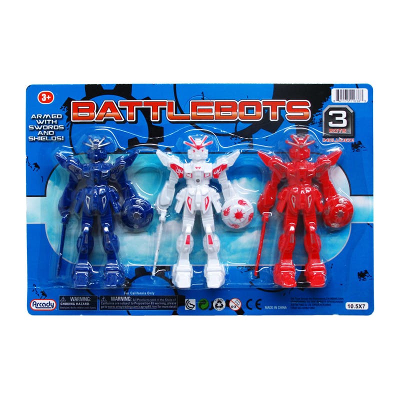 Battle Robot Toys - Assorted Colors  3 Pack  4.5"