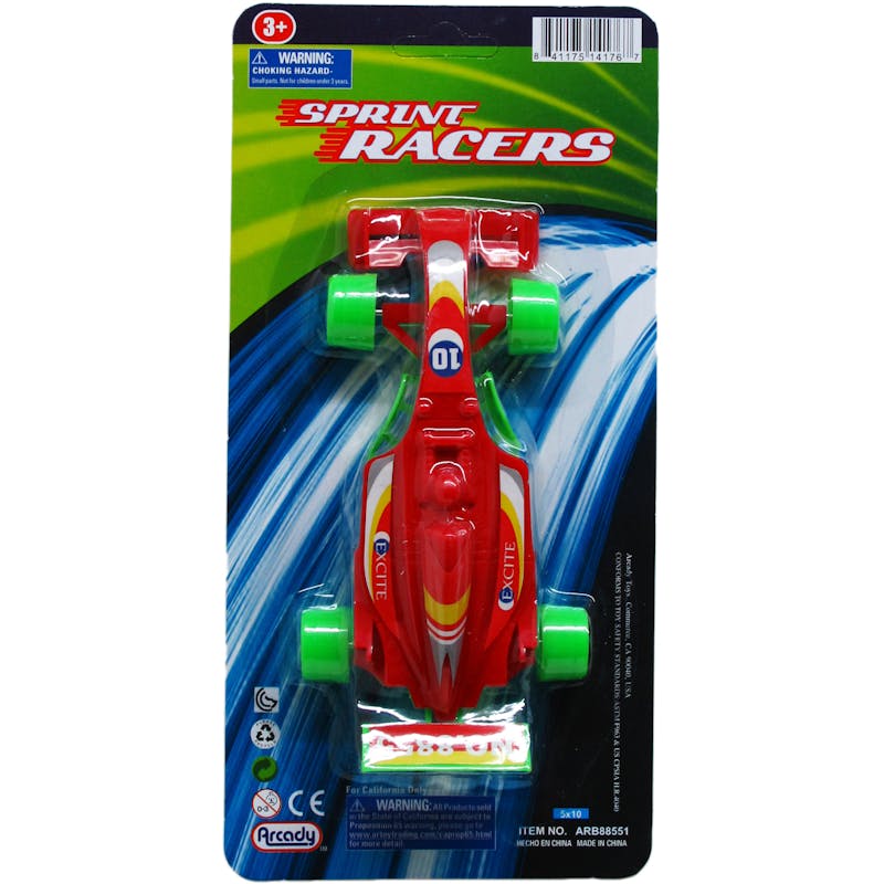 Toy Sprint Racing Cars - Plastic  6.25"