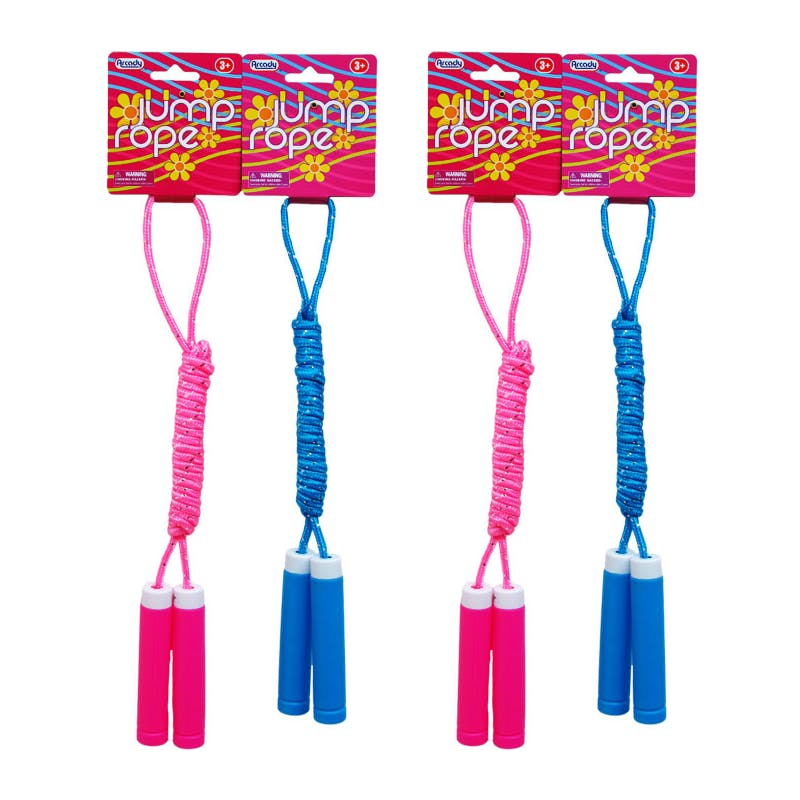 Toy Jump Ropes - Blue & Pink  18.5"