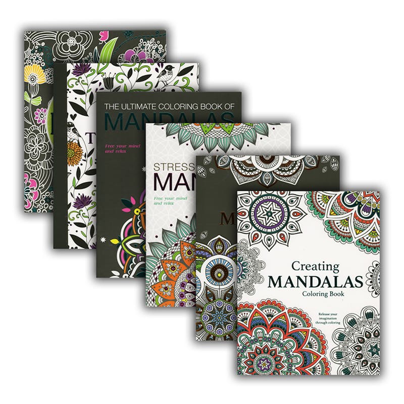 Mandalas Adult Coloring Books - 6 Volumes
