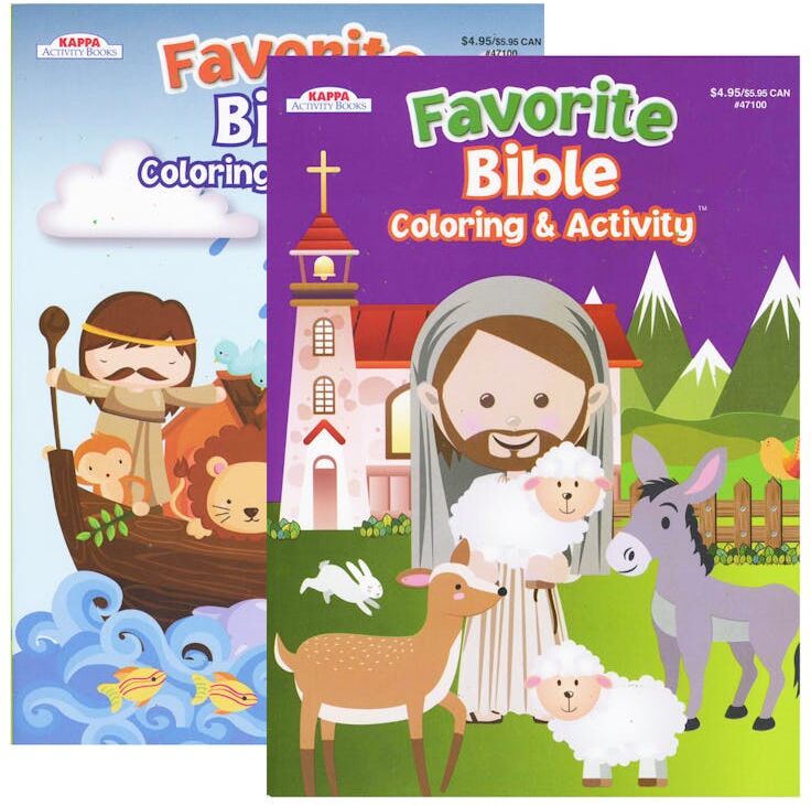 Bible Stories Coloring & Activity Books - 2 Volumes  40 Pages