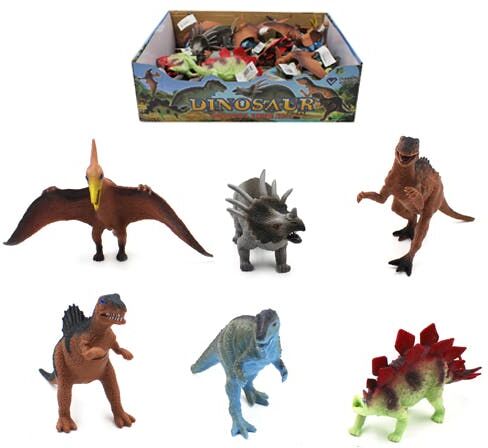 Assorted Dinosaurs Toys - Counter Display  6"