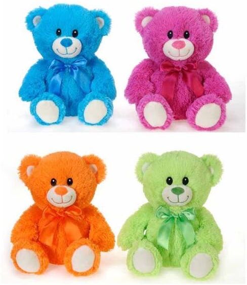 Teddy Bear Plush Toys - Sitting  Assorted Colors  8"