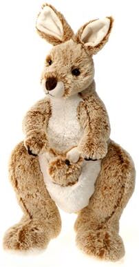 Stuffed Kangaroo Toy - Plush Baby Toy  14"