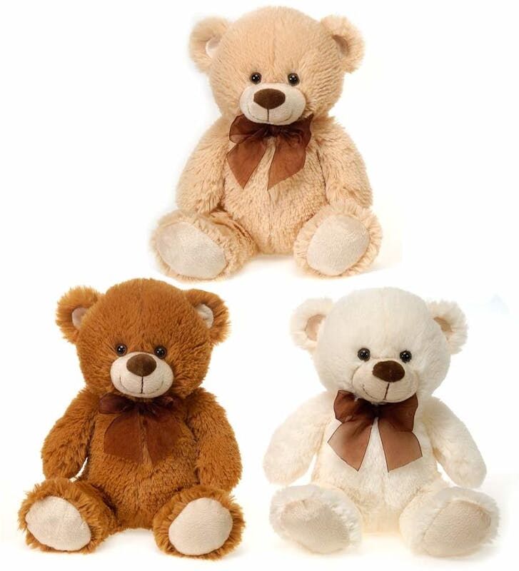 Sitting Bear Plush Toys - 9.5" Assorted Colors