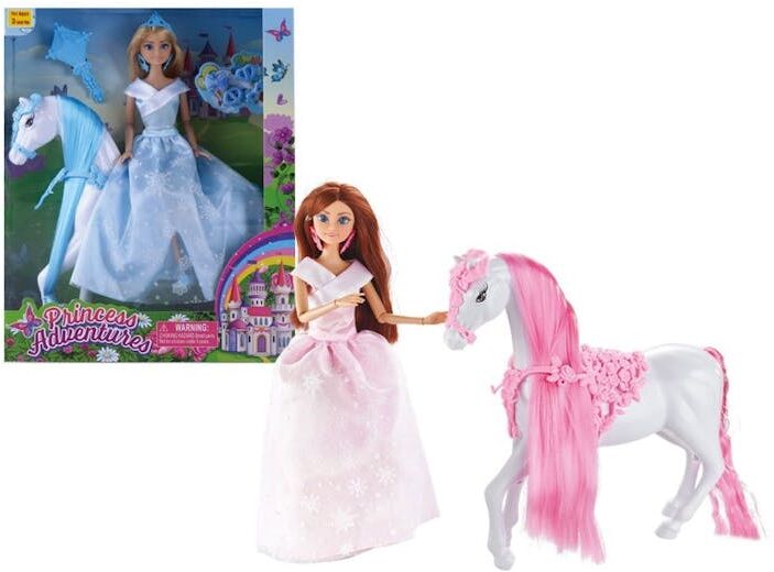 Doll & Horse Playsets - Blue/Pink  10.25-12.25"