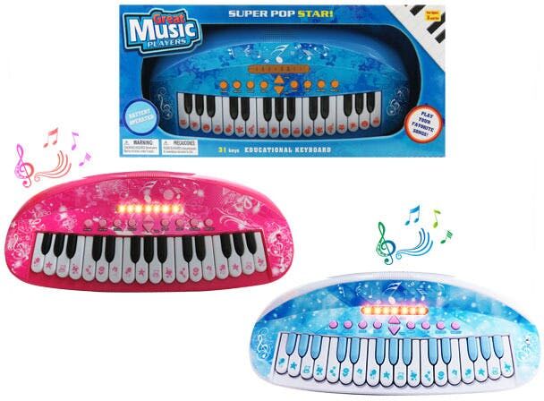 Musical Keyboards -  Assorted Colors  Battery Operated