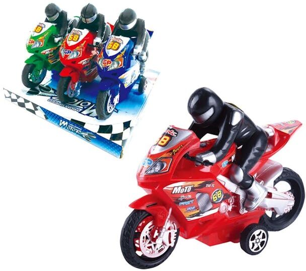 Friction Powered Motorcycle Sets - 3 Pieces  7.5"