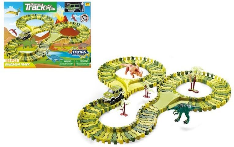 Dinosaur Track Toy Sets - 24.5"  128 Pieces