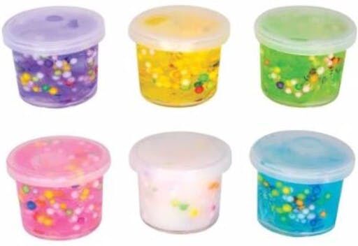 Slime with Sensory Beads - Assorted Colors  1.25"