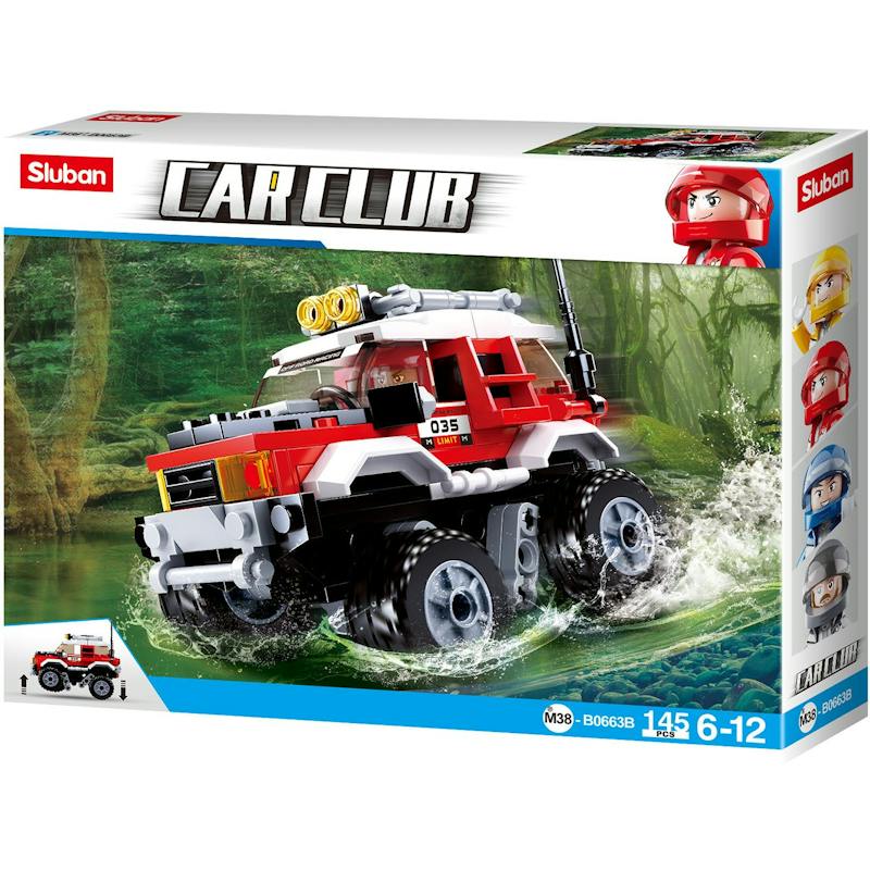 Off-Road Truck Building Brick Kits - Red  145 Pieces  Ages 6+