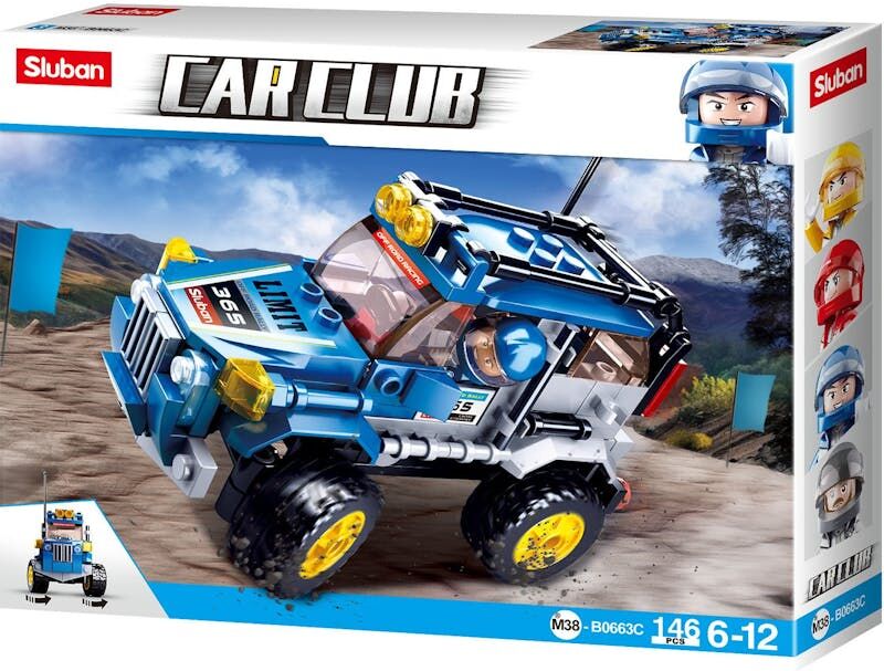 Off-Road Truck Building Brick Kits - Blue  146 Pieces  Ages 6+