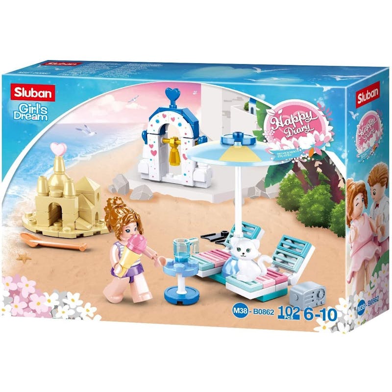 Paradise Beach Building Brick Kits - 102 Pieces  Ages 6+