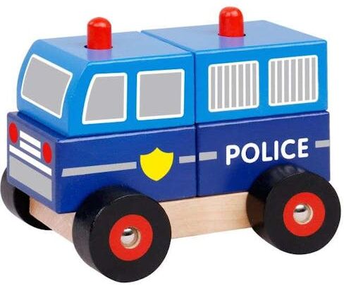 Police Car Building Blocks - Wooden Puzzle