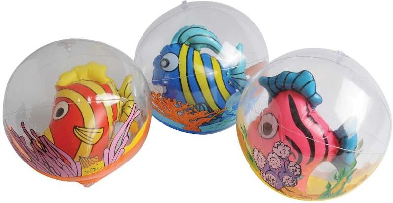 Inflatable Fish Ball Toys - Vinyl  Ages 3+  14"