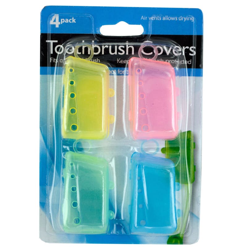 Toothbrush Cover Sets - Assorted Colors  4 Pack
