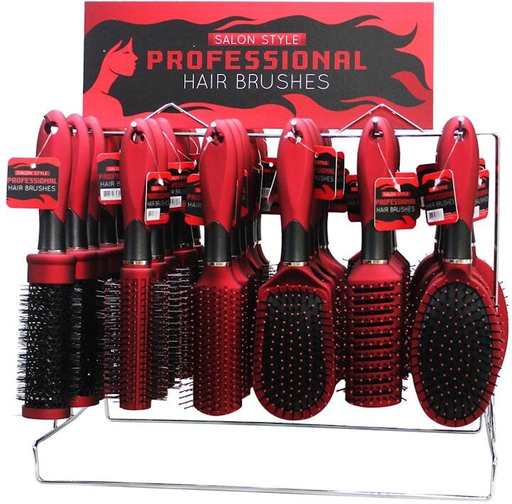 Hair Brush Assortment - Red/Black