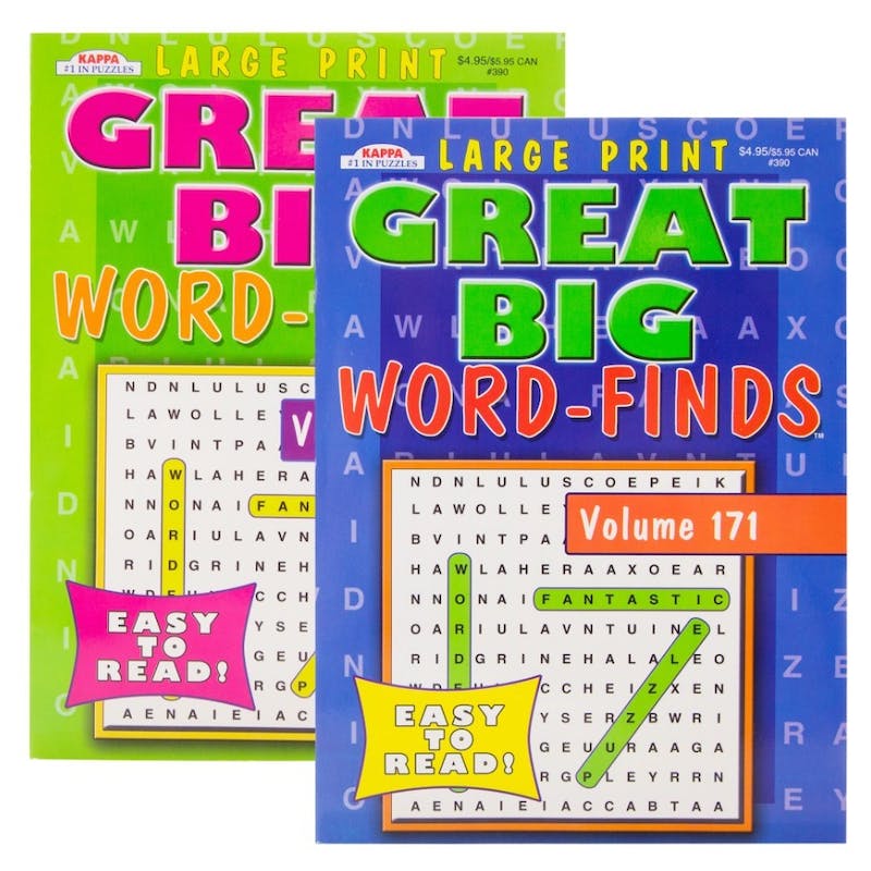 Word Find Puzzle Books - Large Print