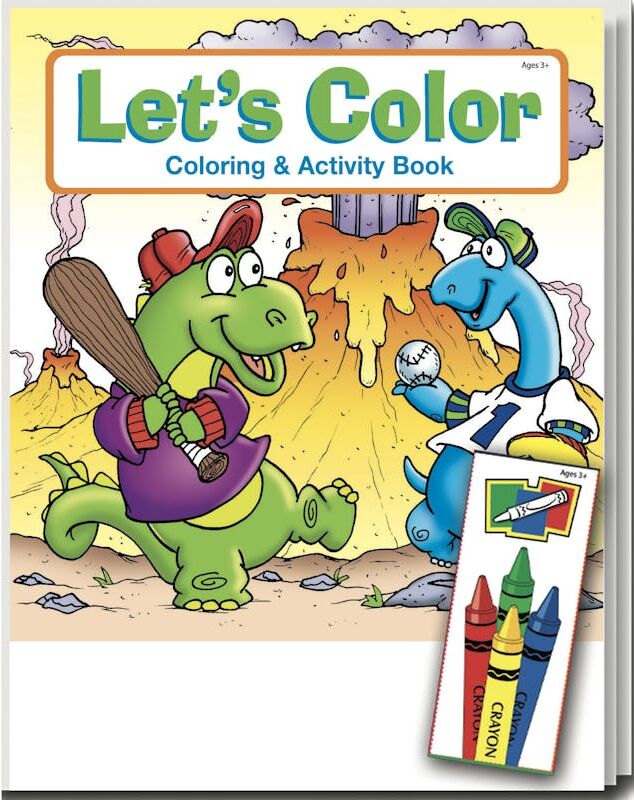 Dinosaur Coloring & Activity Book Sets - 4 Pack Crayons  Ages 3-11