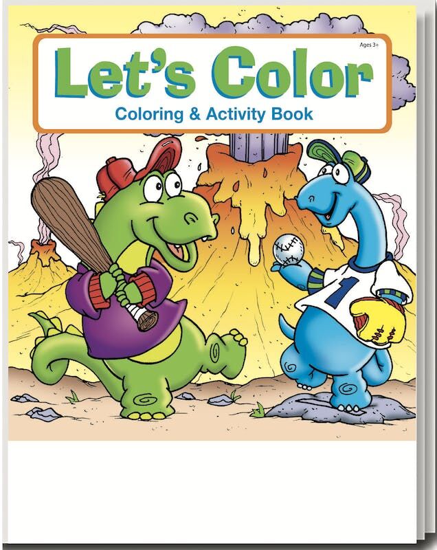 Dinosaur Coloring & Activity Book Sets - 4 Pack Crayons  Ages 3-9