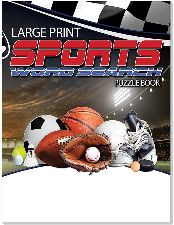 Sports Word Search Books - 32 Page  Large Print