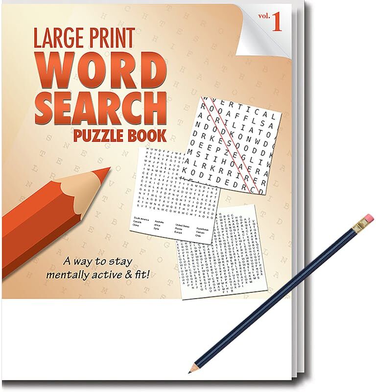 Word Search Puzzle Books - 32 Pages  Pencil Included  Large Print