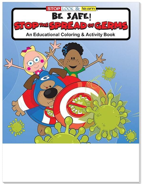 Stop Germ Spread Educational Coloring Book Sets - 16 Pages  Ages 3-9