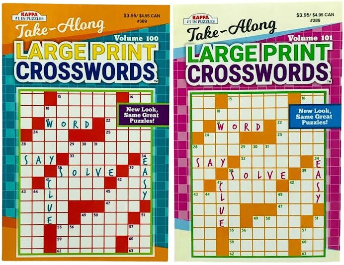 Take-Along Crossword Books - Pre-Priced  Large Print