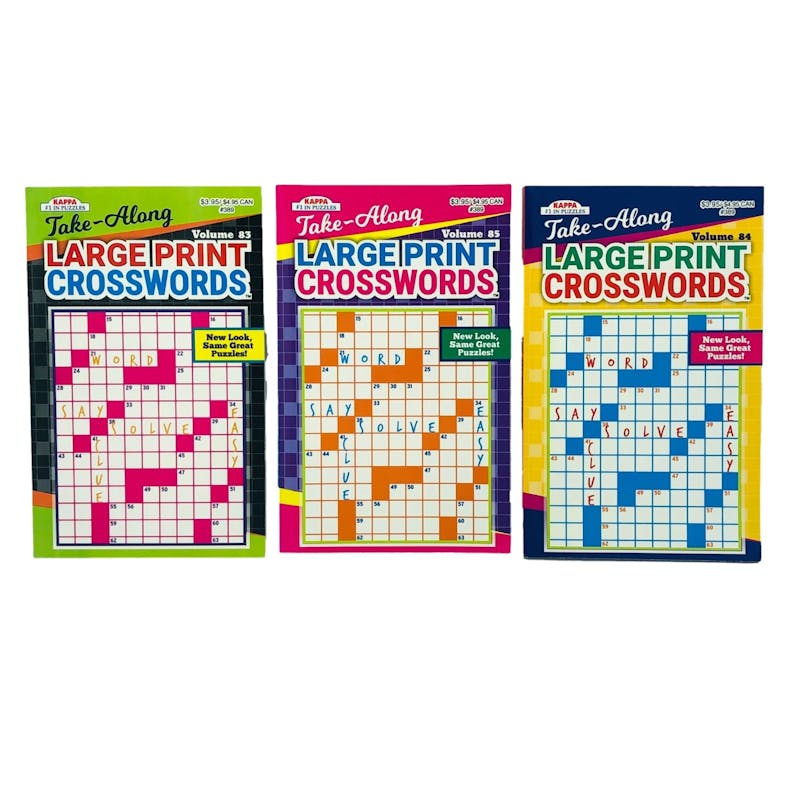 Crossword Puzzle Books - 72 Count  Large Print
