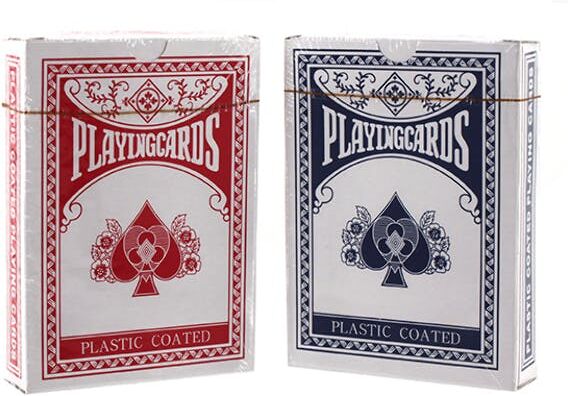 Playing Card Decks - Blue  Red  Plastic