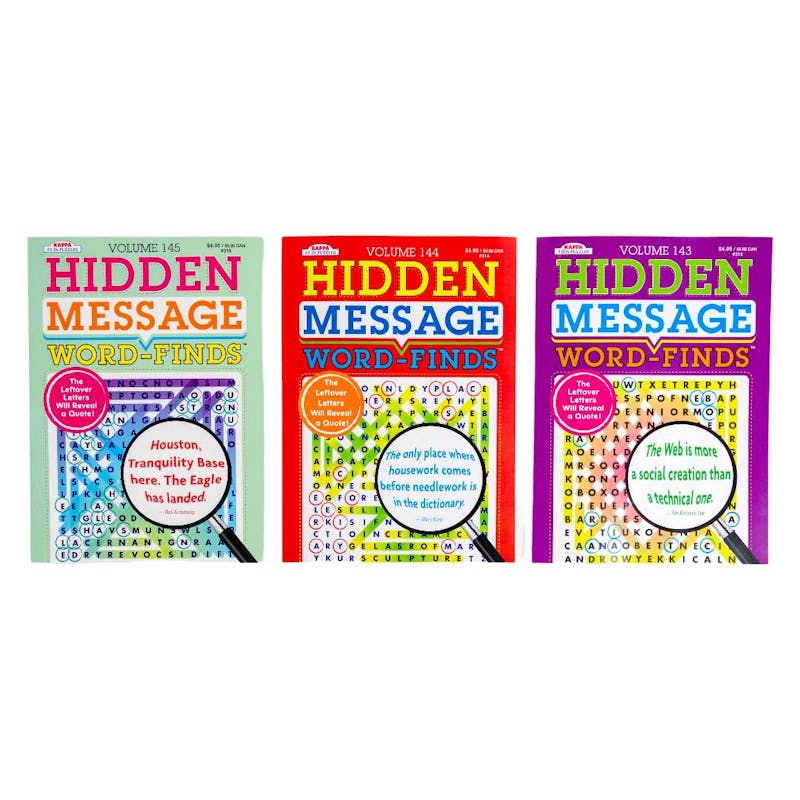 Word Search Books - Hidden Message  112 Pages