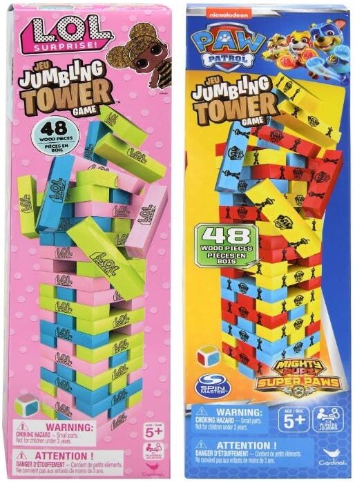 Jumbling Towers - Assorted  LOL (1) & Paw Patrol (2)/Pack