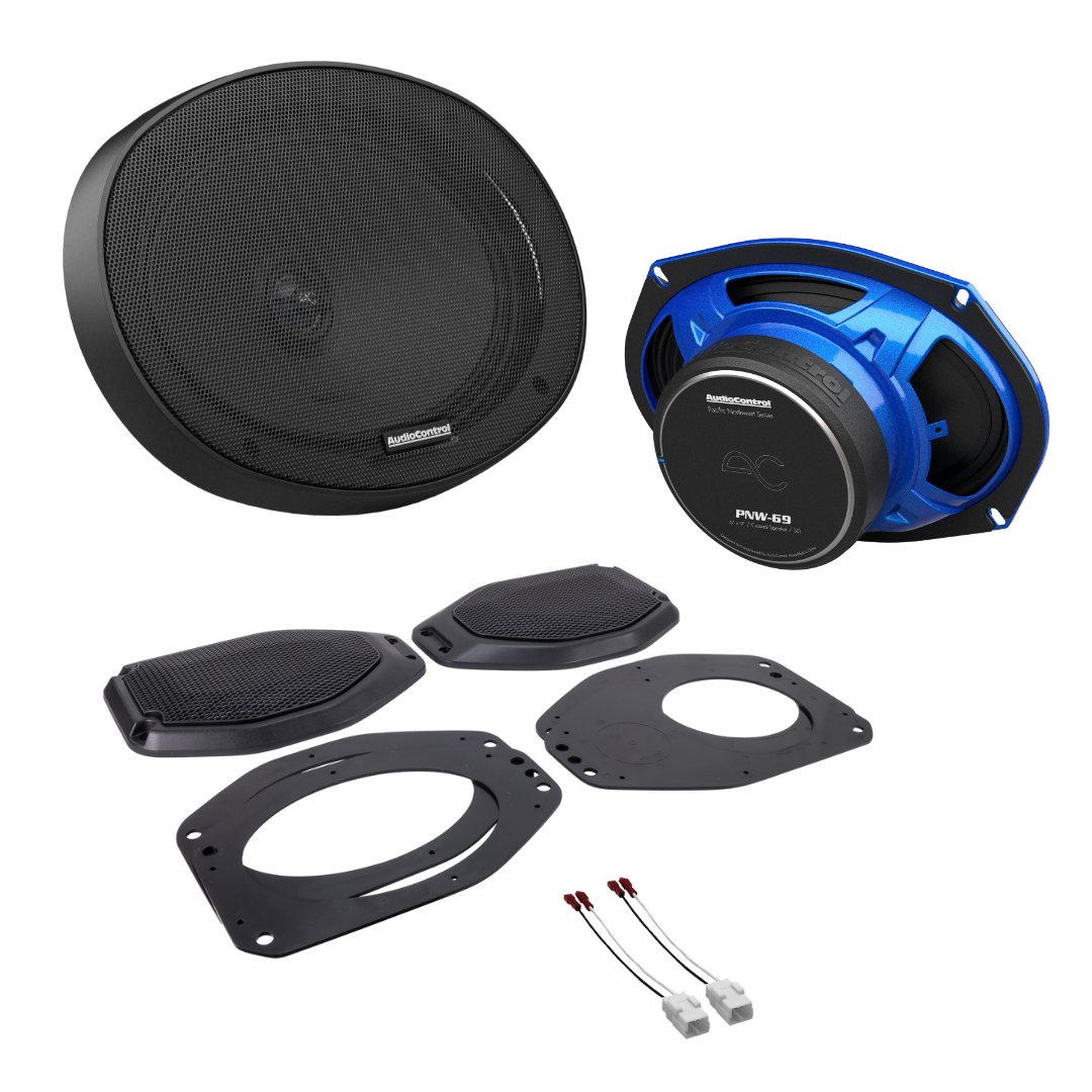 Stinger Off-Road Audio Control PNW Series 6x9" 75 Watt (RMS) High-Fidelity Coaxial Speakers with Jeep Wrangler JL/Gladiator Sound Bar Mounting Kit (Pair)