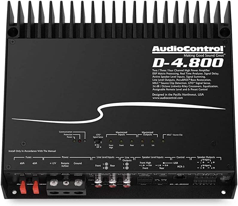 Stinger Off-Road Audio Control D-4.800 4-Channel DSP Amplifier with Matrixing