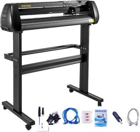 VEVOR 34" Vinyl Cutter/Plotter Sign Cutting Machine Software 3 Blades LCD Screen