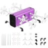 VEVOR 4 Cup Turner, 2 Speeds Multiple Tumbler Spinner Rotator Machine Kit with 4 Removable and Adjustable Arms, Mute Motor, Aluminum Alloy Frame, 4 Independent Switches for DIY Glitter Crafts(Purple)