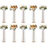 VEVOR 10PCS 35.43inchTall Crystal Wedding Flowers Stand, Luxurious Centerpieces Flower Vases Crystal Gold Vase Metal, Perfect for T-stage Wedding Party Ceremony Dinner Event Hotel Home Decor