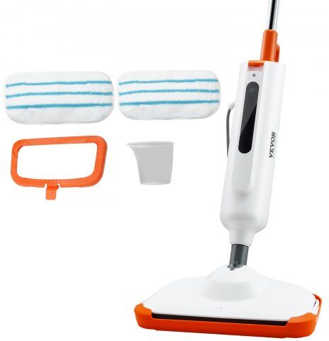 VEVOR Steam Mop, 2-in-1 Hard Wood Floor Cleaner for Various Hard Floors, Like Ceramic, Granite, Marble, Linoleum, Natural Floor Mop with 2 pcs Machine Washable Pads and A Water Tank