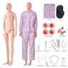 VEVOR Nursing Training Manikin, Male/Female Life Size Demonstration Human Manikin for Nursing Training, Multifunctional Education Teaching Model, PVC Anatomical Mannequin Body Care Simulator Model