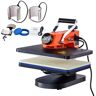 VEVOR Heat Press Machine - 6 in 1 Heat Press Sublimation Machine for DIY T-Shirts/Hats/Mugs/Heat Transfer Projects, 12x15 Multifunction Swing Away Heat Press with 360° Rotation/Mica Heating/Knob-style