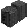 VEVOR Interlocking Tile 55PCS Black, Drainage Tiles 12" x 12" Splicing, Soft PVC Interlocking Drainage Floor Tiles, Non-Slip Drainage Holes for Restroom, Bathroom, Kitchen, Pool, Wet Areas