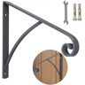 VEVOR Wrought Iron Handrail Wall Mounted Hand Railing, Gray